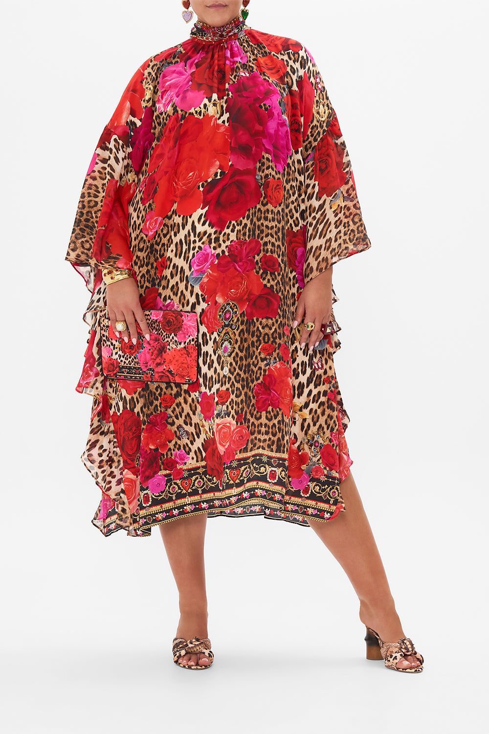 HIGH NECK RUFFLE KAFTAN HEART LIKE A WILDFLOWER