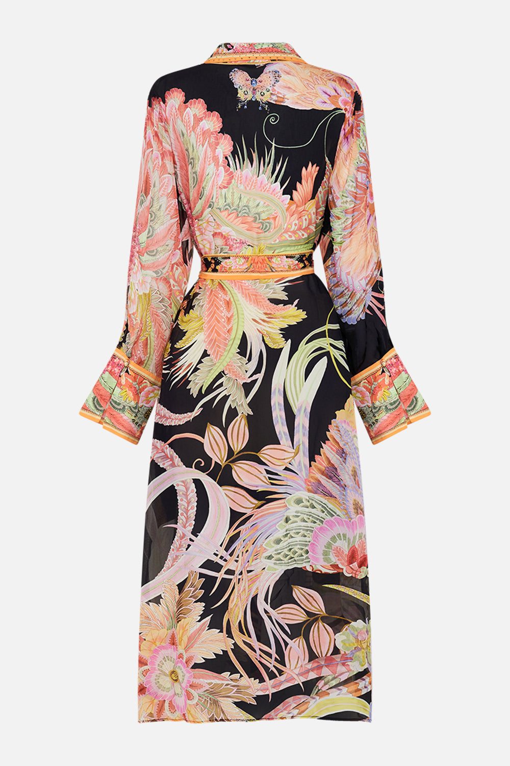 CAMILLA silk kimonop layer in Lady of the Moon print