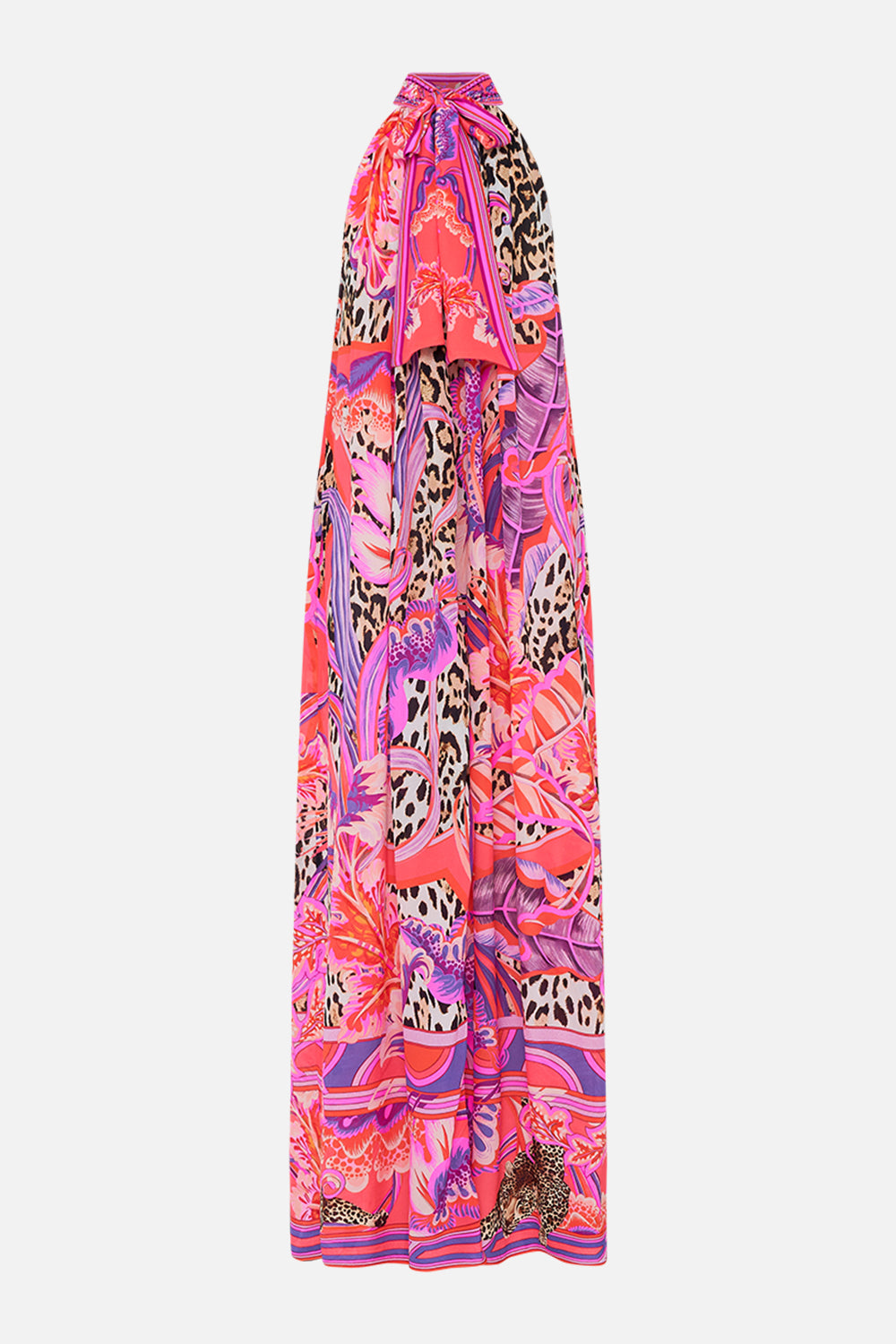 TIE NECK LONG DRESS VIOLA VINTAGE