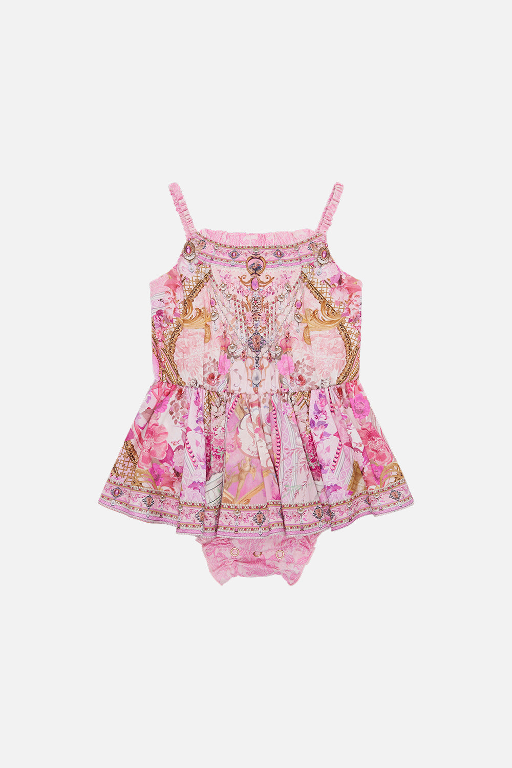 MILLA BY CAMILLA pink jumpdress in Fresco Fairytale print