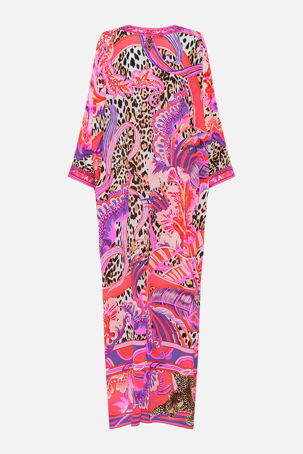 LONG KAFTAN WITH PLEAT DETAIL VIOLA VINTAGE