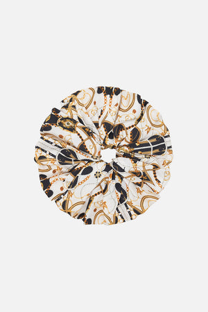 Product view of CAMILLA silk scrunchie in Sea Charm, print