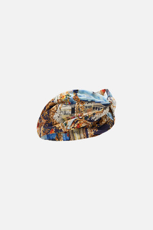 Product view of CAMILLA twist headband in Venice Vignette print