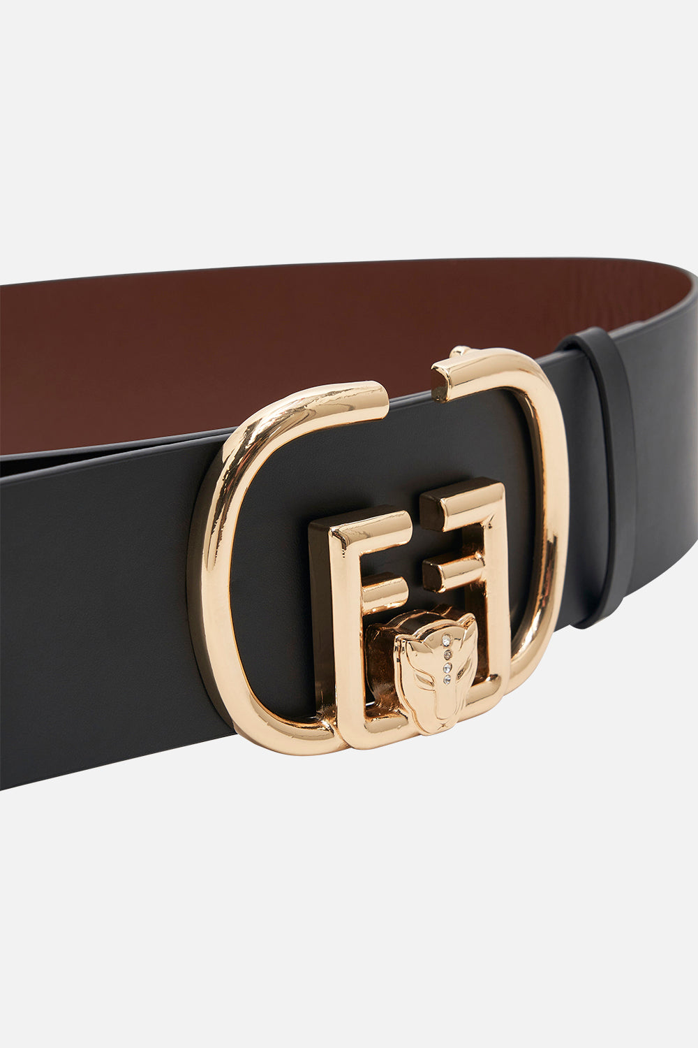 Product view of CAMILLA designer leather belt 