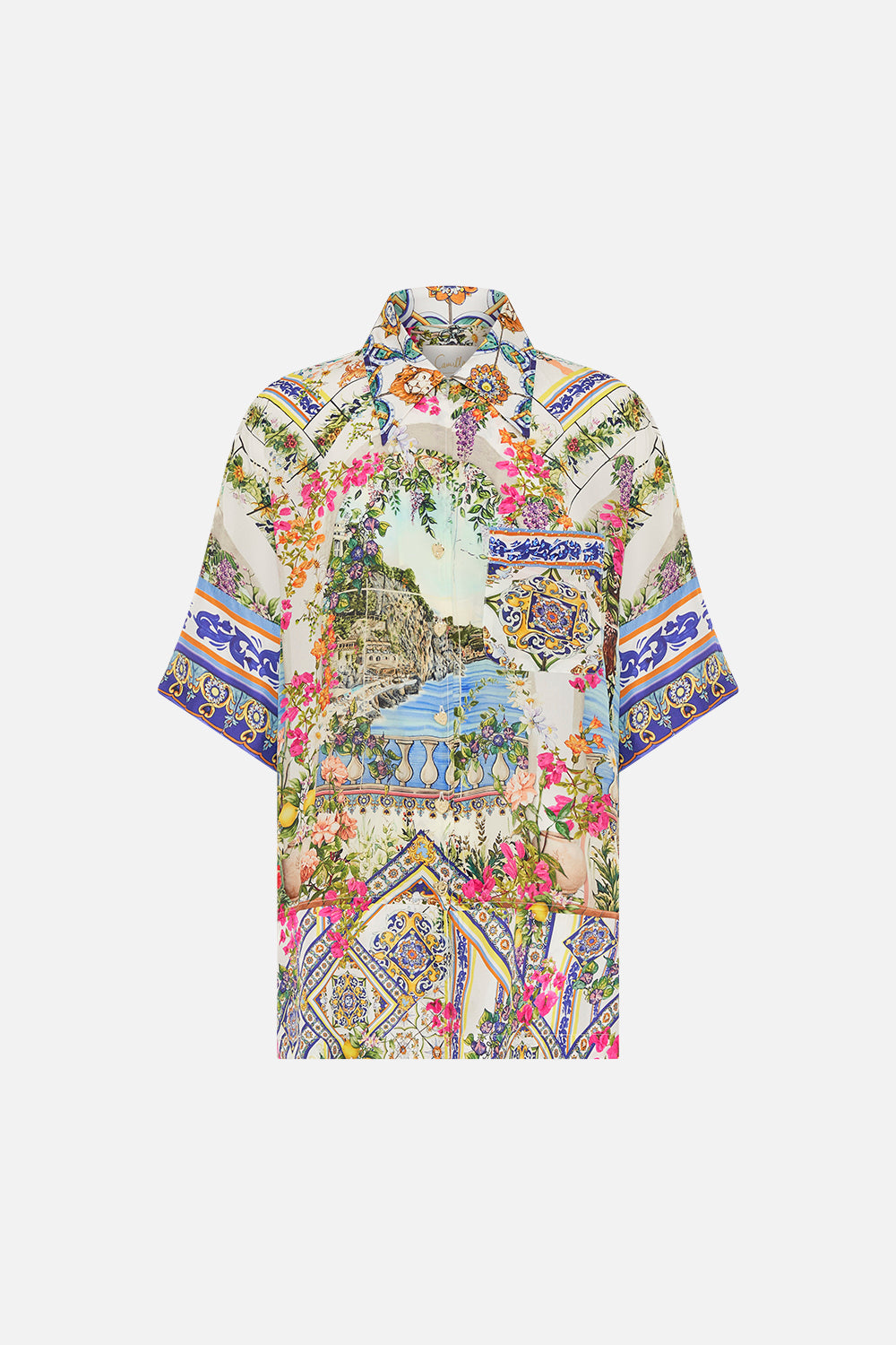 OVERSIZED SHIRT WITH POCKET AMALFI AMORE