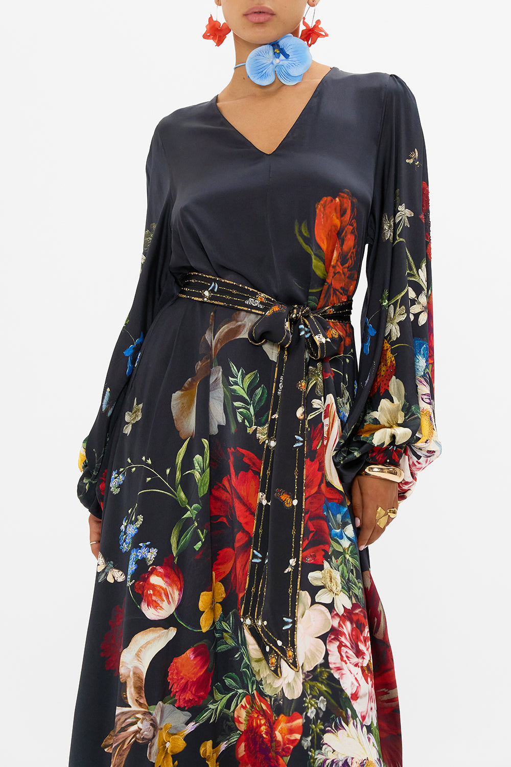 CAMILLA floral print mini dress in A Still Life print