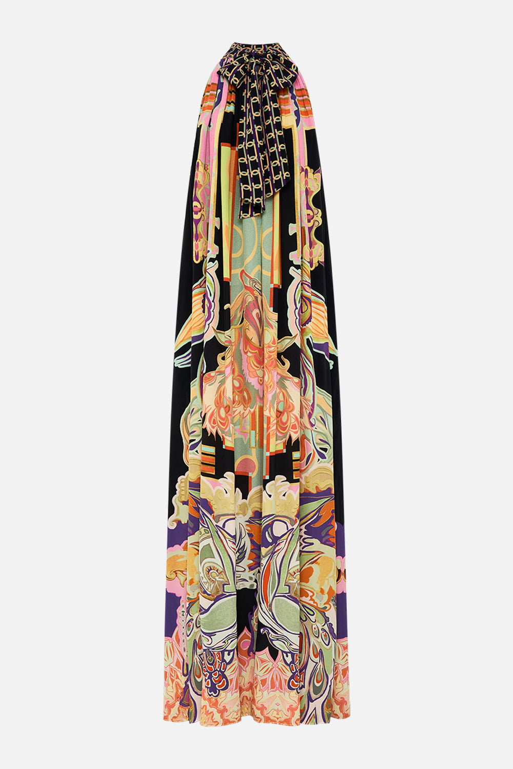 CAMILLA silk maxi dress in Club Cinemania print