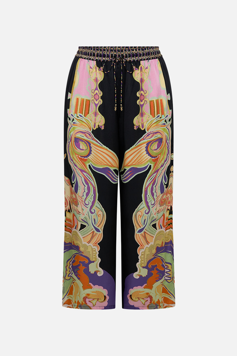 CAMILLA silk pants in Club Cinemania print