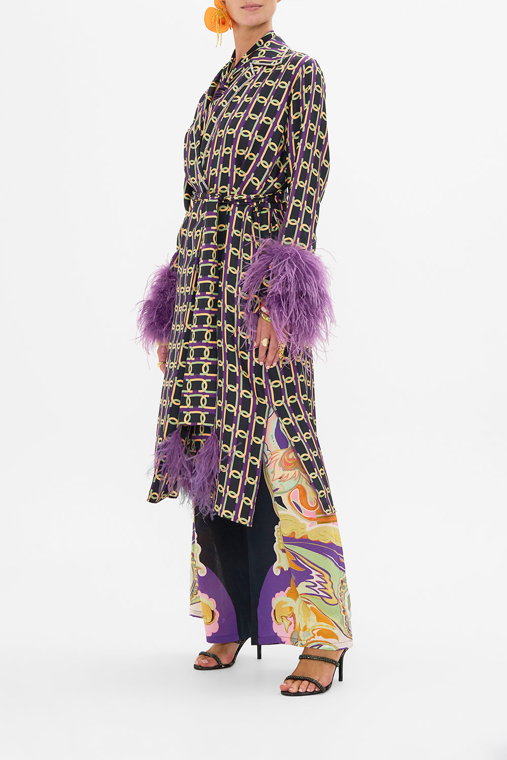 CAMILLA printed coat in Film Diva print