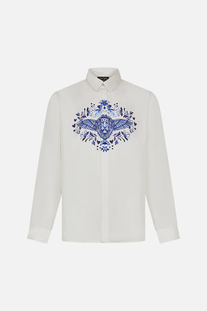 Hotel Franks By CAMILLA mens silk shirt in Glaze and Graze print