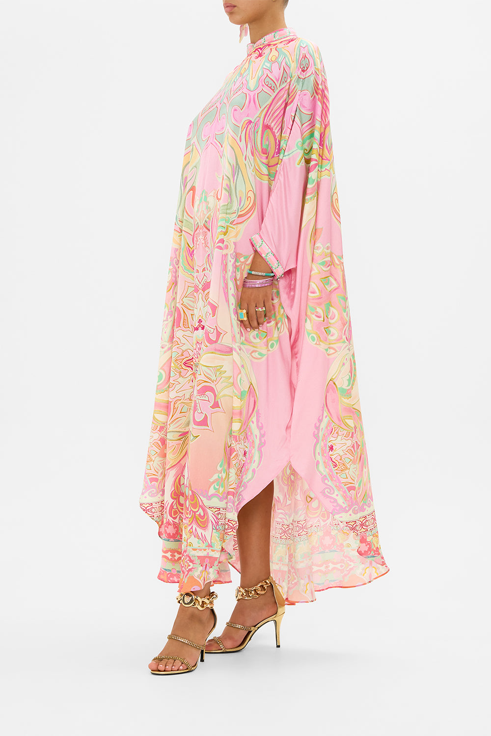 CAMILLA silk kaftan in Tea With Tuchinski print