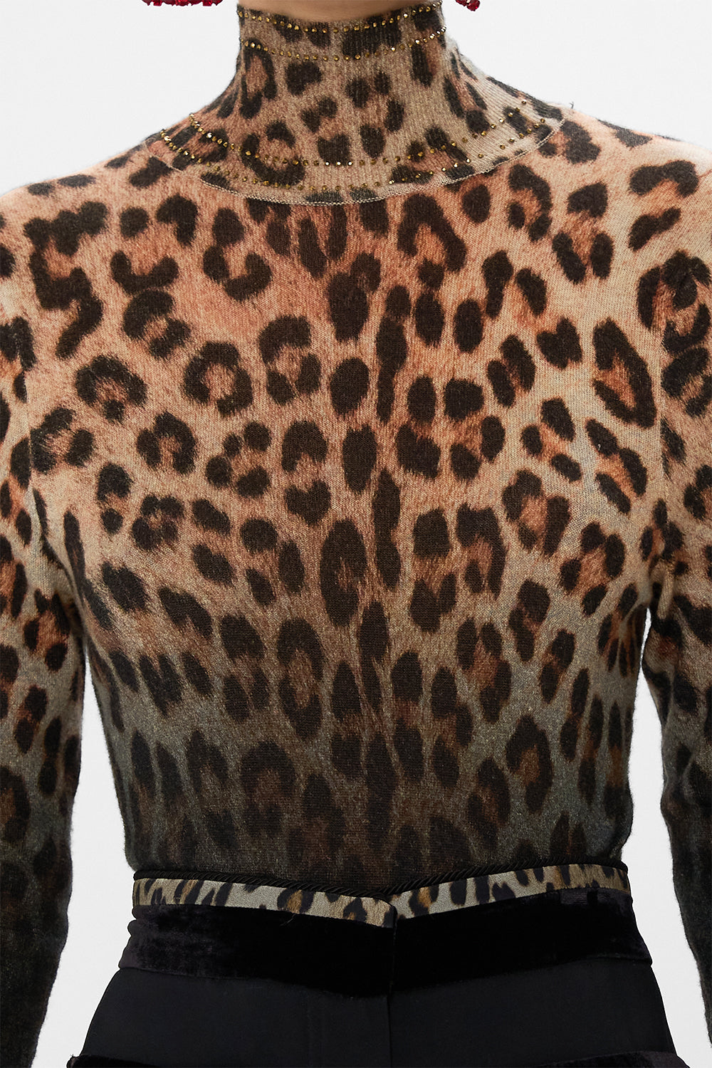 CAMILLA turtleneck top in Volendam Dolls print