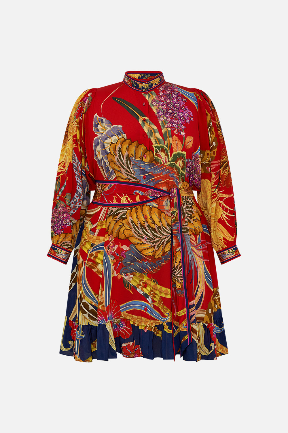 CAMILLA silk shirtdress in Through Vincents Eyes print