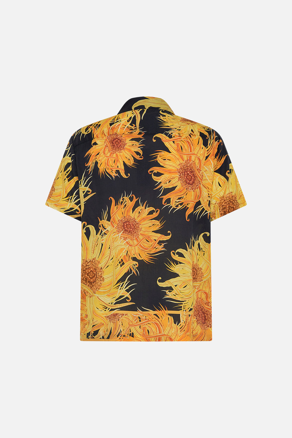 Hotel Franks by CAMILLA mens floral print short sleeve camp collared shirt in Make Me Your Masterpiece print