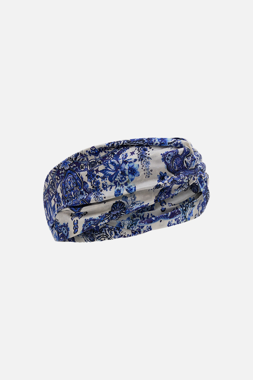 CAMILLA woven twist headband in Glaze and Graze print