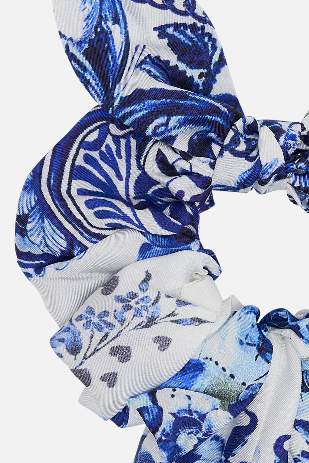 CAMILLA silk scrunchi in Glaze and Graze print