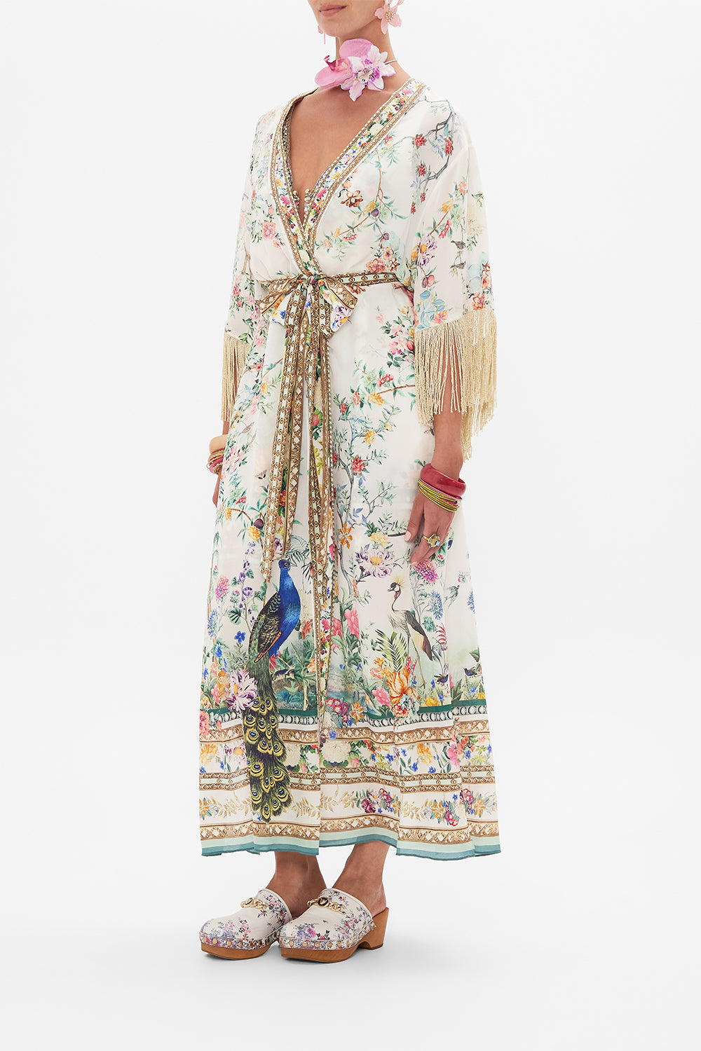 CAMILLA layer in Plumes and Parterres print