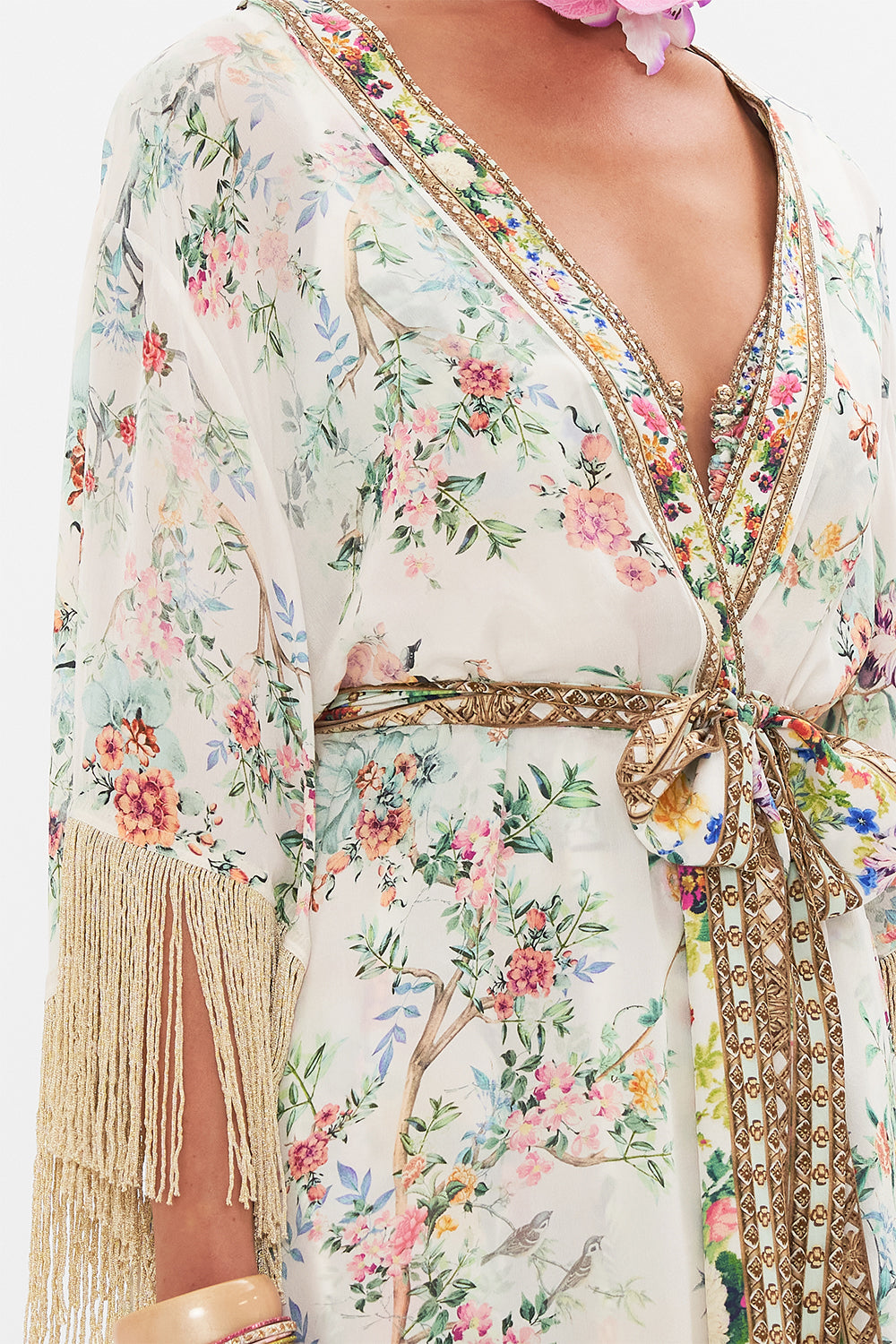 CAMILLA layer in Plumes and Parterres print