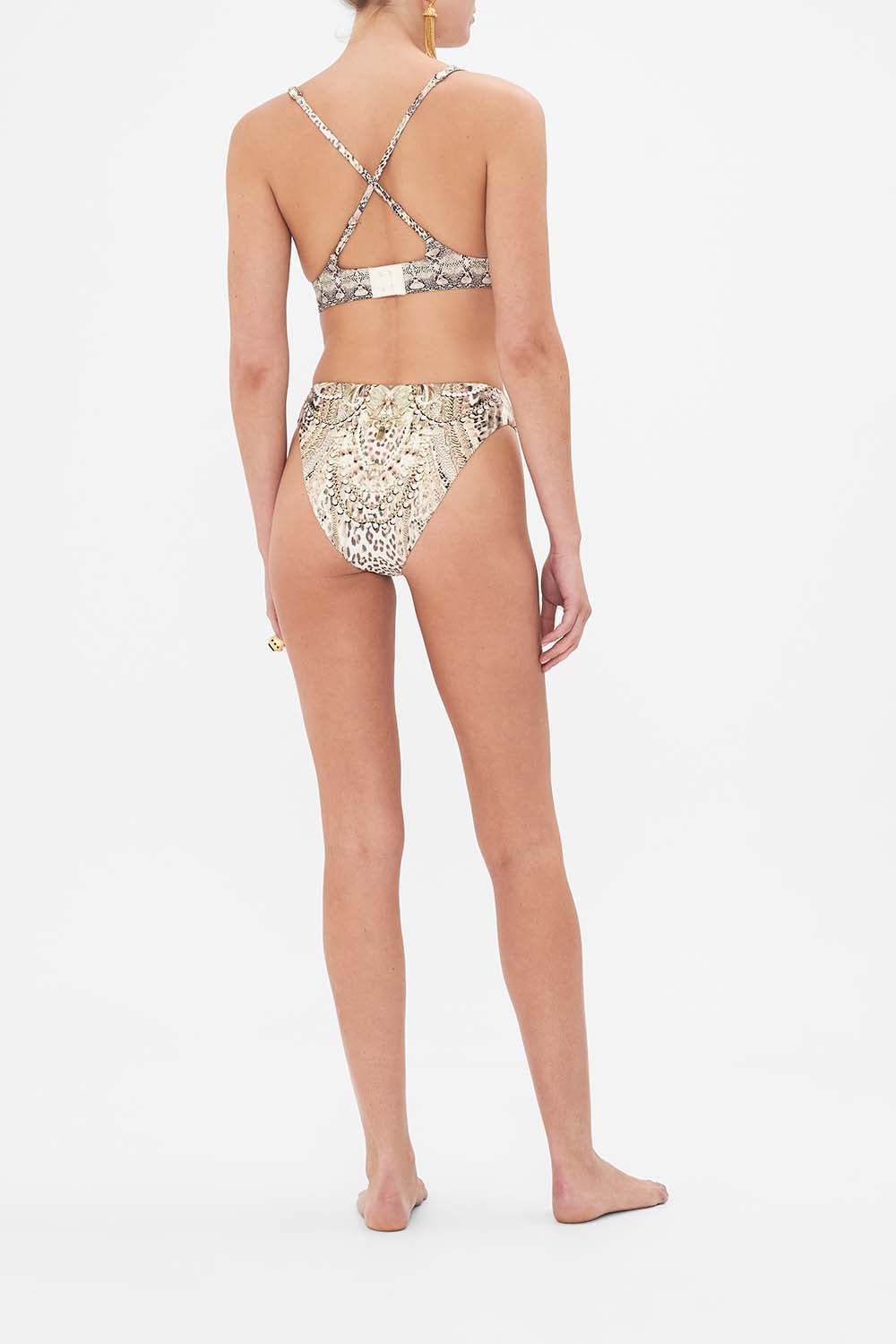 CAMILLA high waisted bikini bottom in Looking Glass Houses print