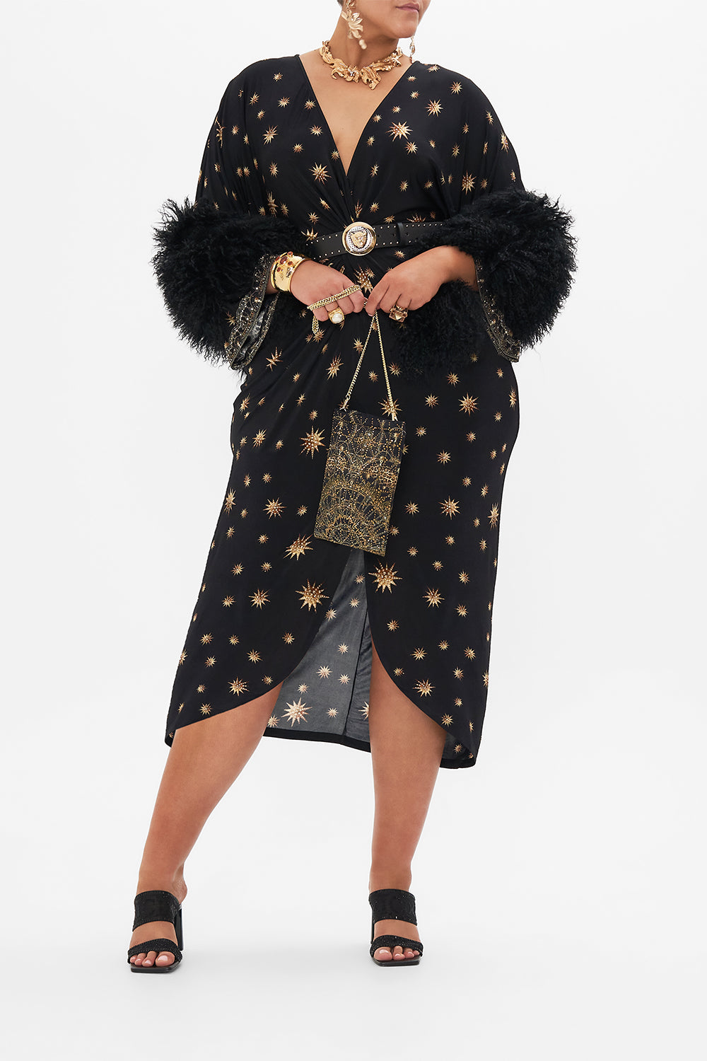 LONG SPLIT FRONT TWIST DRESS SOUL OF A STAR GAZER