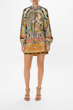 CAMILLA silk bomber in Day Trippin print
