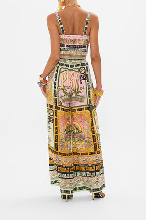CAMILLA tuck front pants in Lets Chase Rainbows print