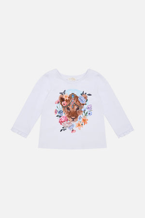 BABIES LONG SLEEVE TOP WITH FRILL WOODBLOCK WONDER