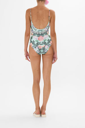 CAMILLA floral print one piece swimsuit in Petal Promiseland print