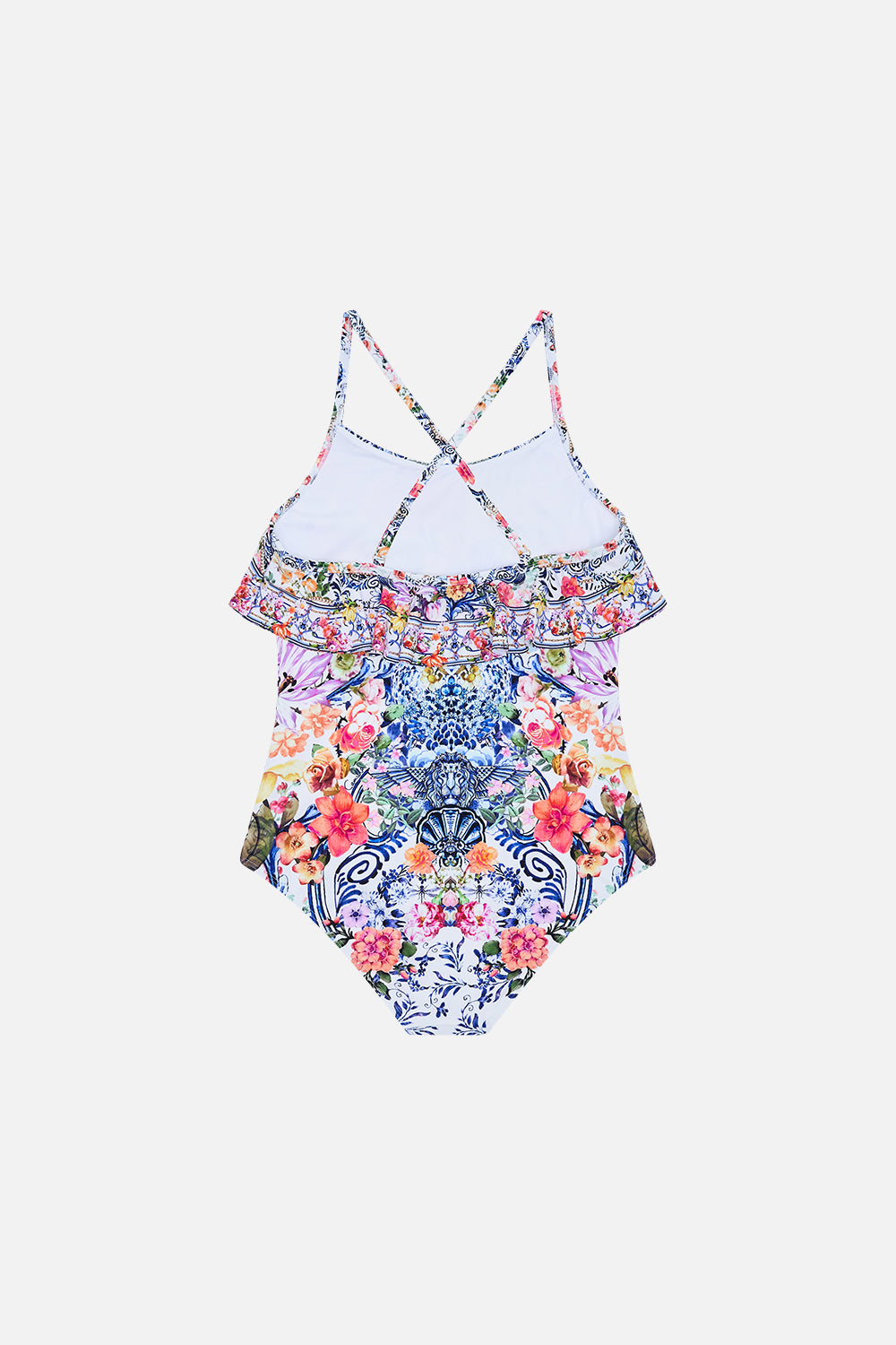 Back product view of Milla by CAMILLA kids swimsuit in Dutch Is Life print