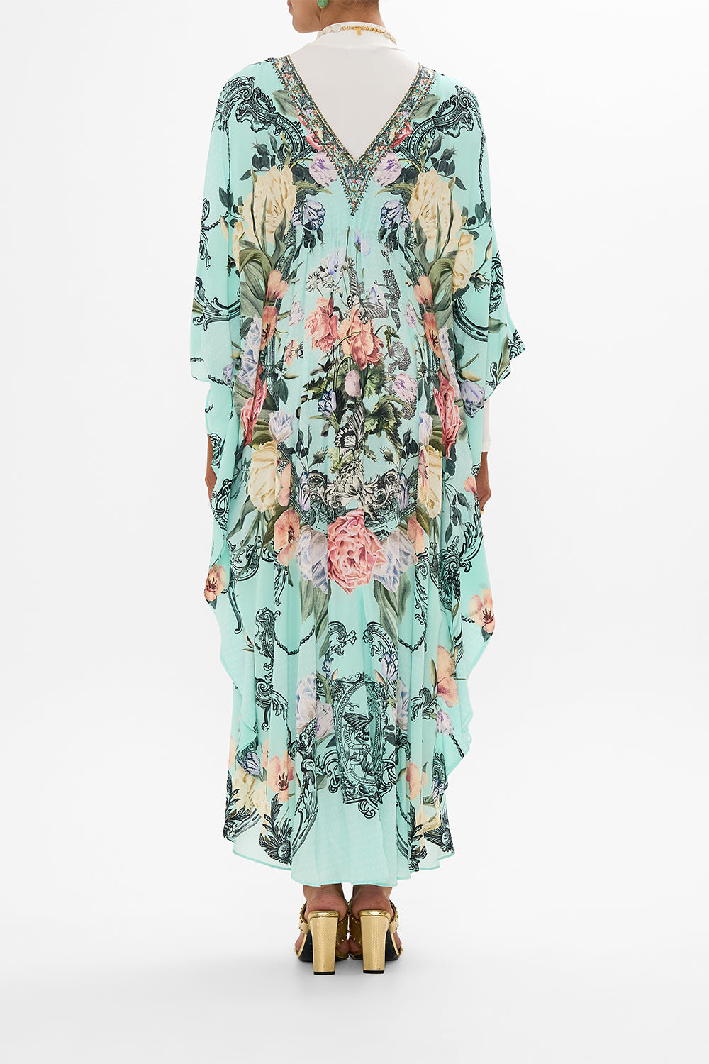 GATHERED WAIST KAFTAN PETAL PROMISE LAND