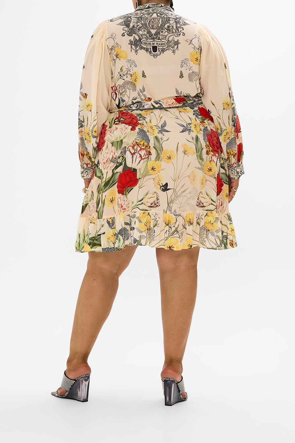 CAMILLA multi Drop Sleeve Shirt Dress in Etched into Eternity