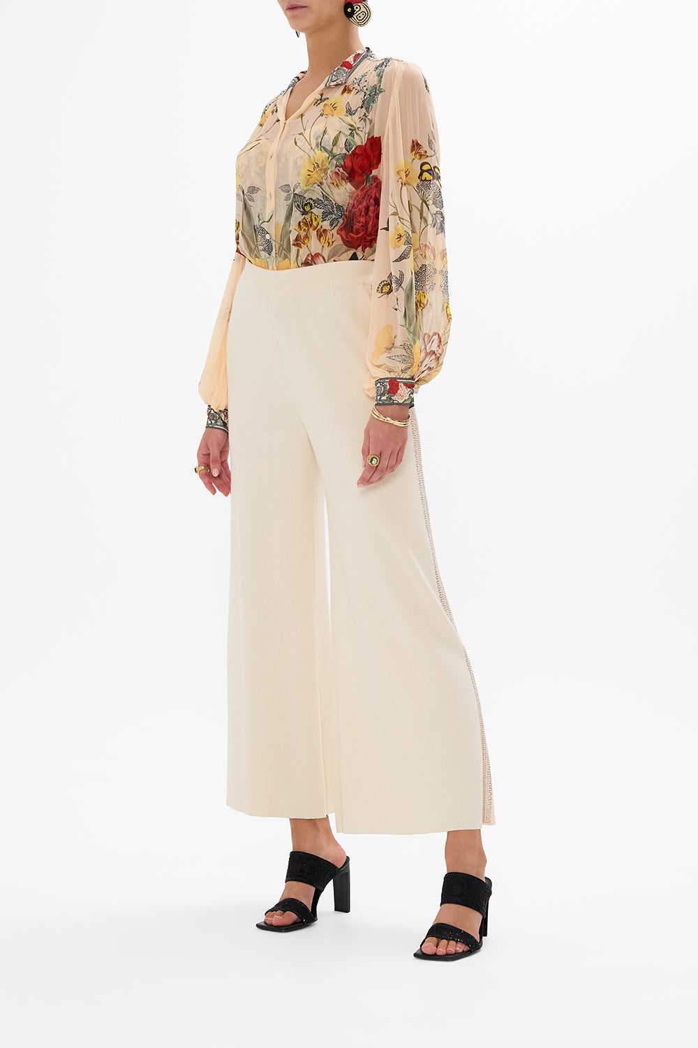 CAMILLA floral tiered bodice dress in Stitched in Time print.