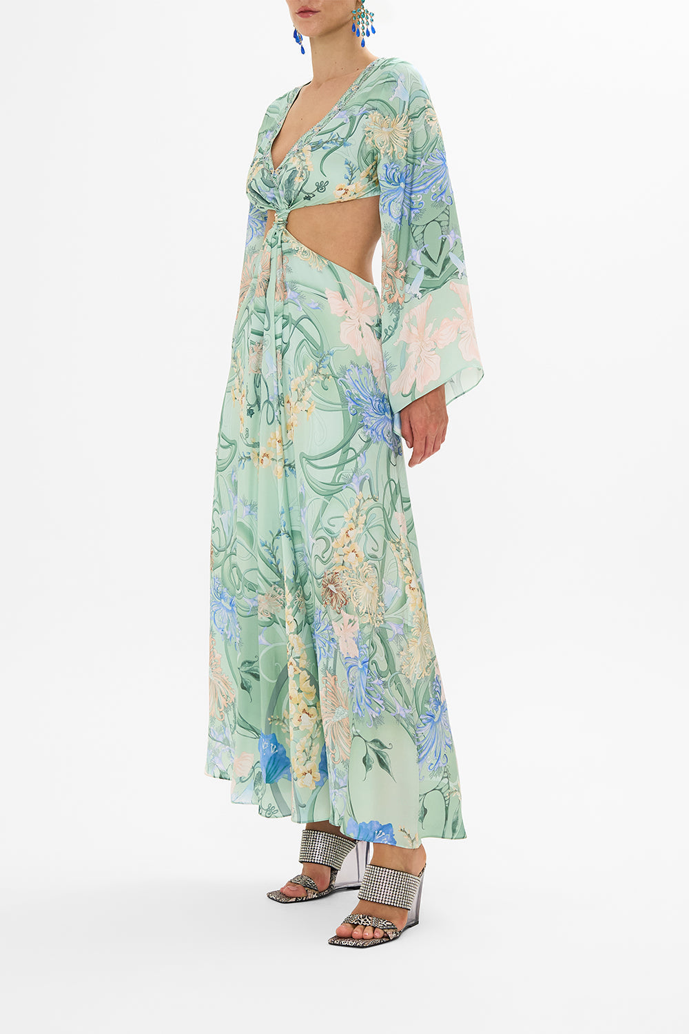 CAMILLA floral coin and phone purse in Stitched in Time print.