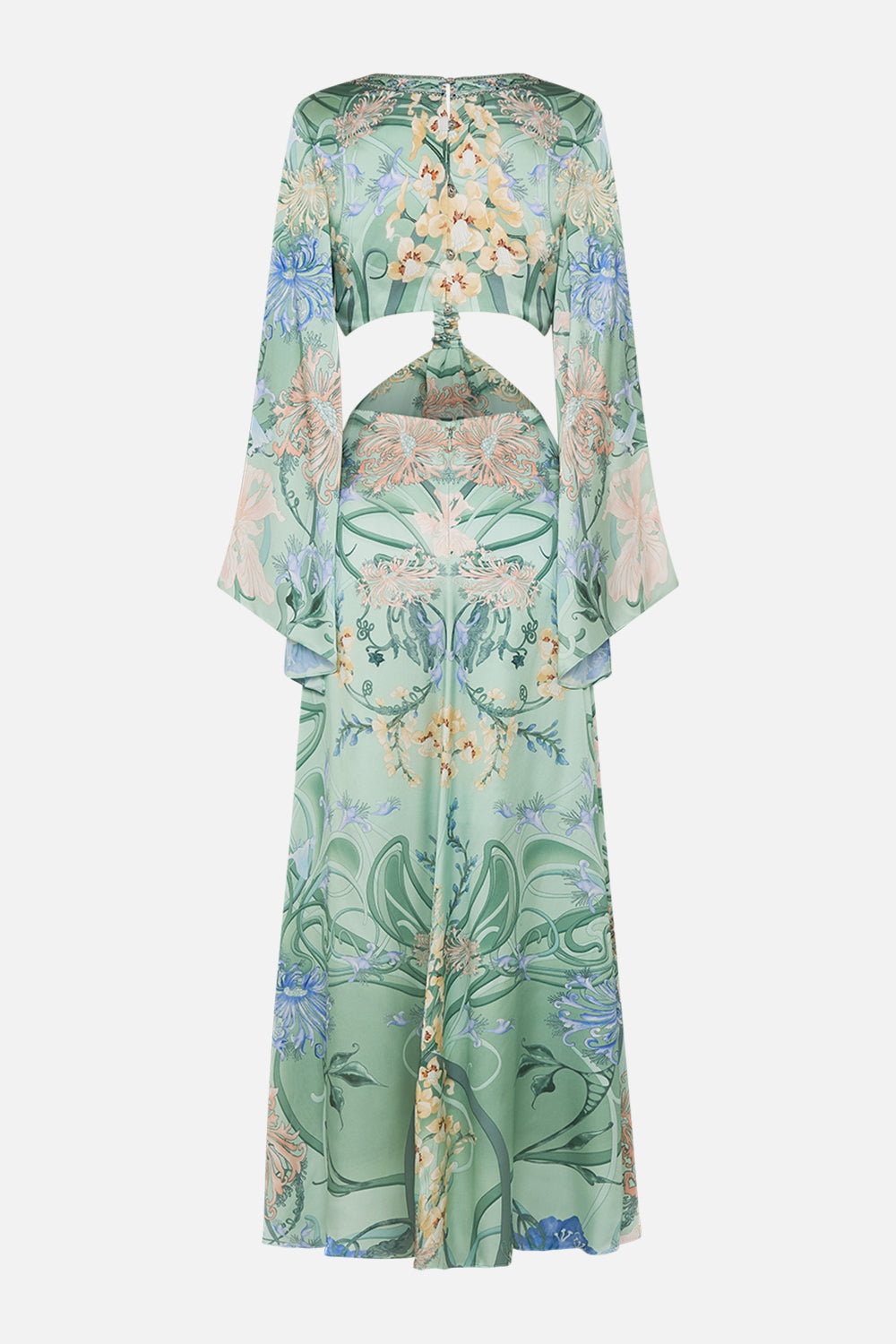 CAMILLA floral skinny neck scarf in Stitched in Time print.