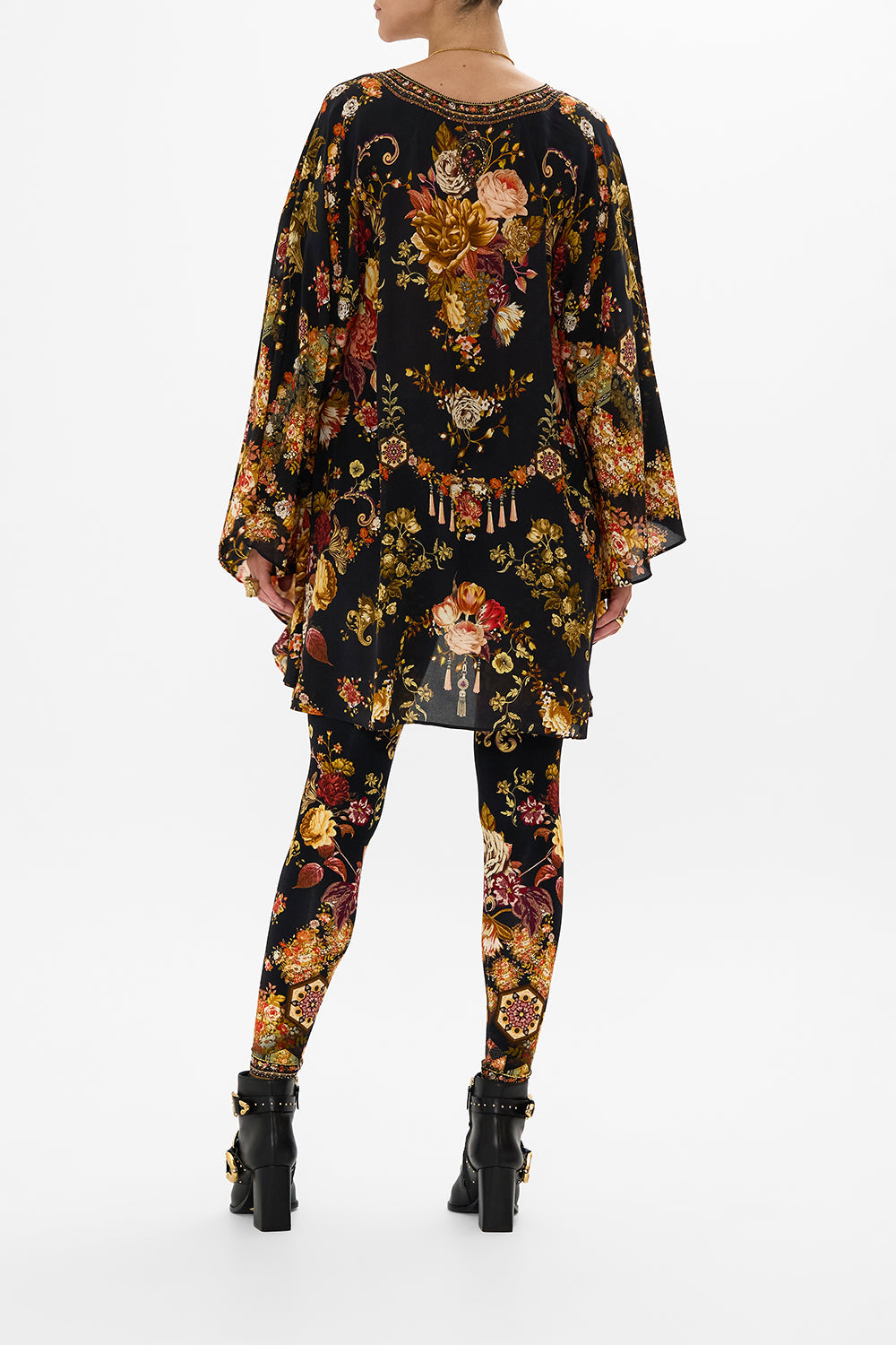 CAMILLA floral leggings in Stitched In Time print.