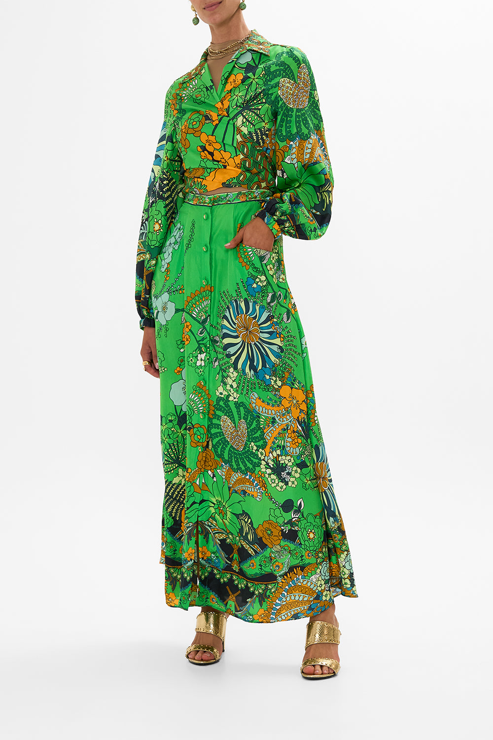 CROPPED WRAP SHIRT GOOD VIBES GENERATION