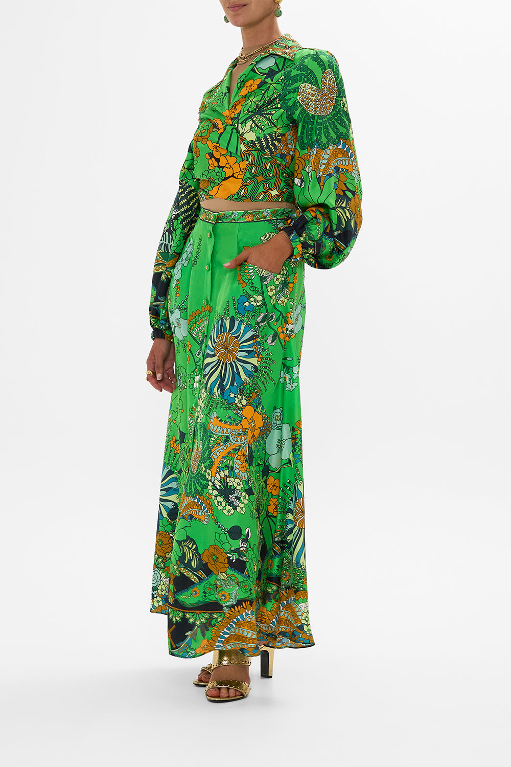 CROPPED WRAP SHIRT GOOD VIBES GENERATION