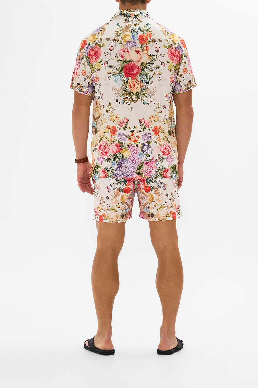 CAMILLA floral short sleeve camp collared shirt in Sew Yesterday