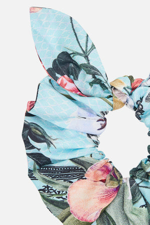CAMILLA floral print scrunchie in Petal Promiseland  print