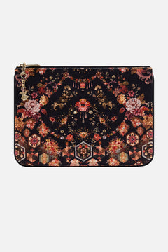CAMILLA Floral Small Canvas Clutch in Stitched in Time