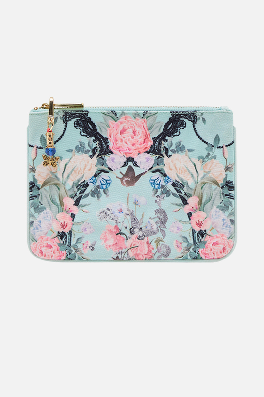 CAMILLA floral coin and phone purse in Petal Promise Land