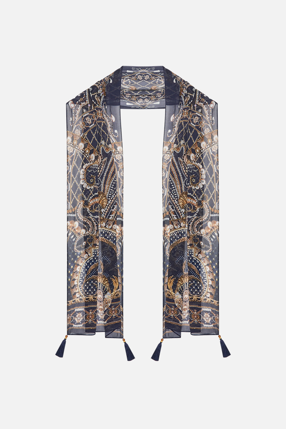 CAMILLA gold/black long scarf in Dance with the Duke