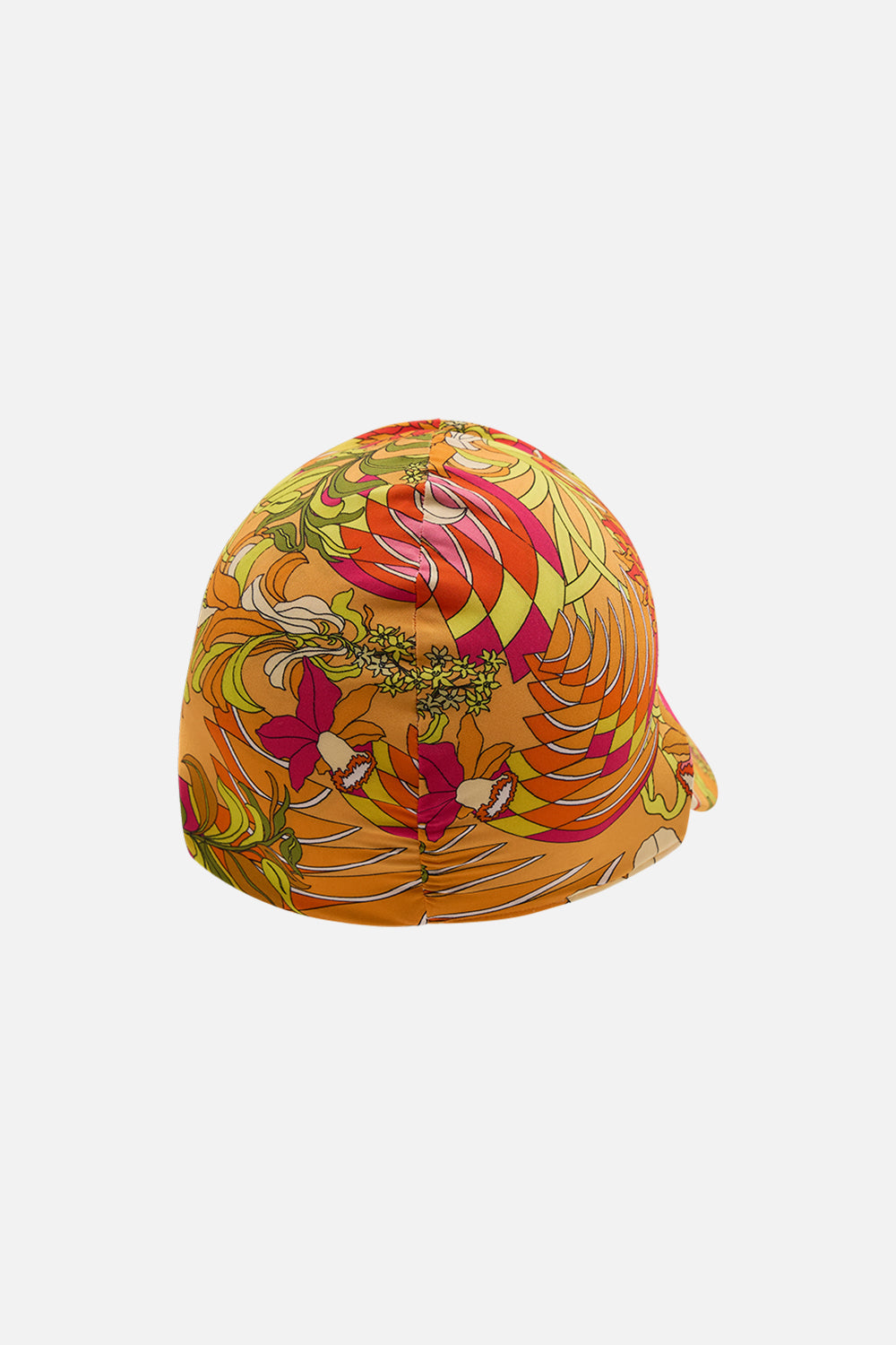 CAMILLA Floral Ruched Beach Hat in The Flower Child Society print