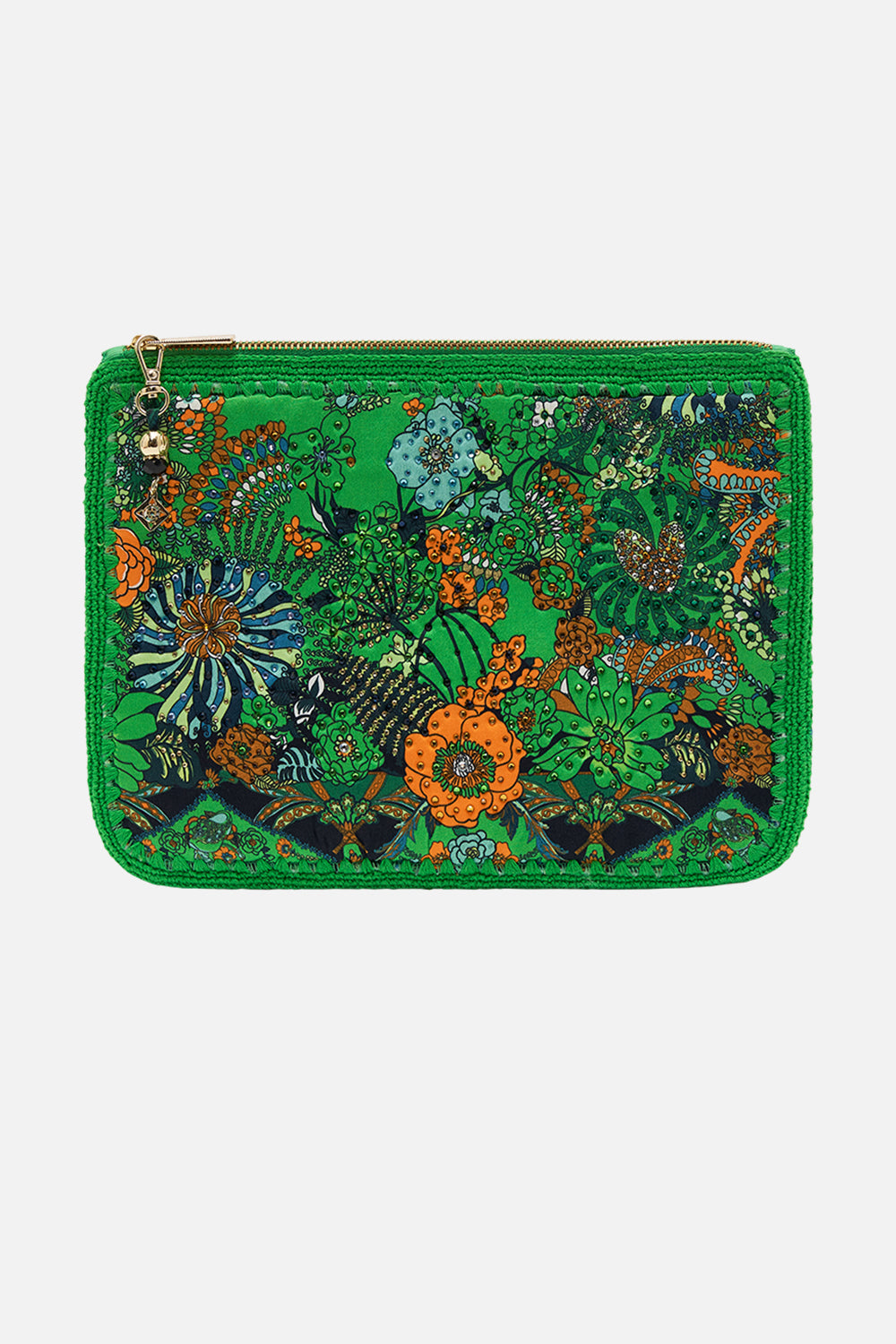 CAMILLA green crotchet clutch in Good Vibes Generation