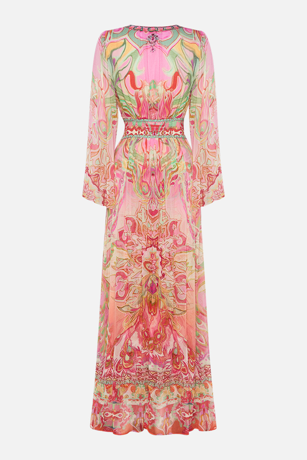 CAMILLA flared sleeve dress in Tea With Tuchinski print