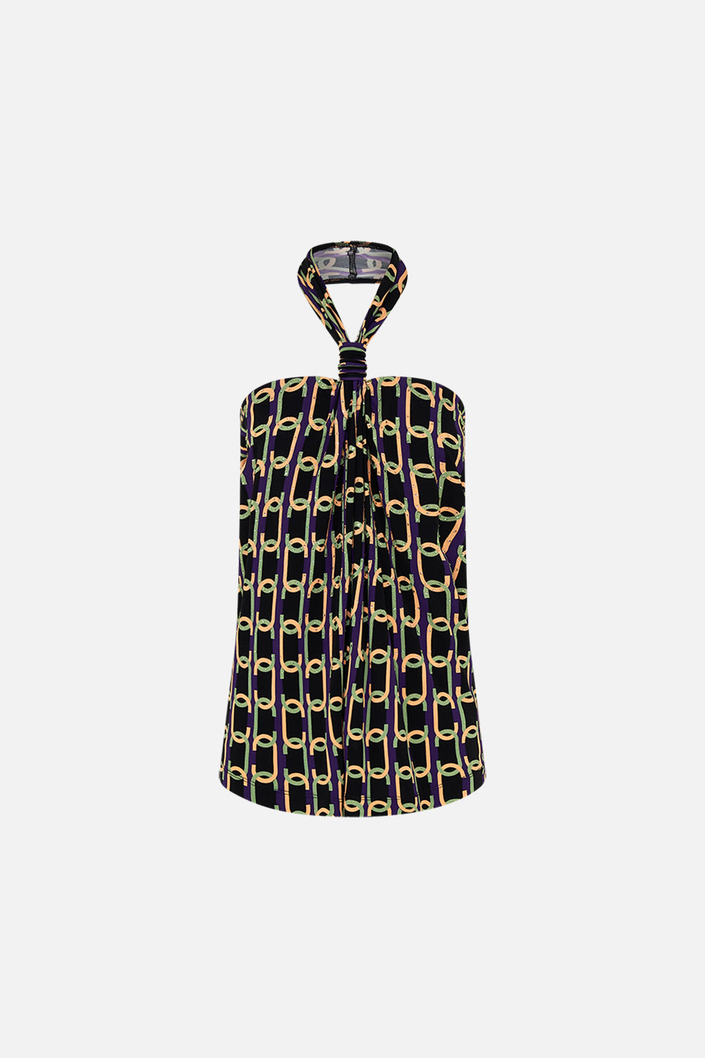 CAMILLA jerset top in Film Diva print