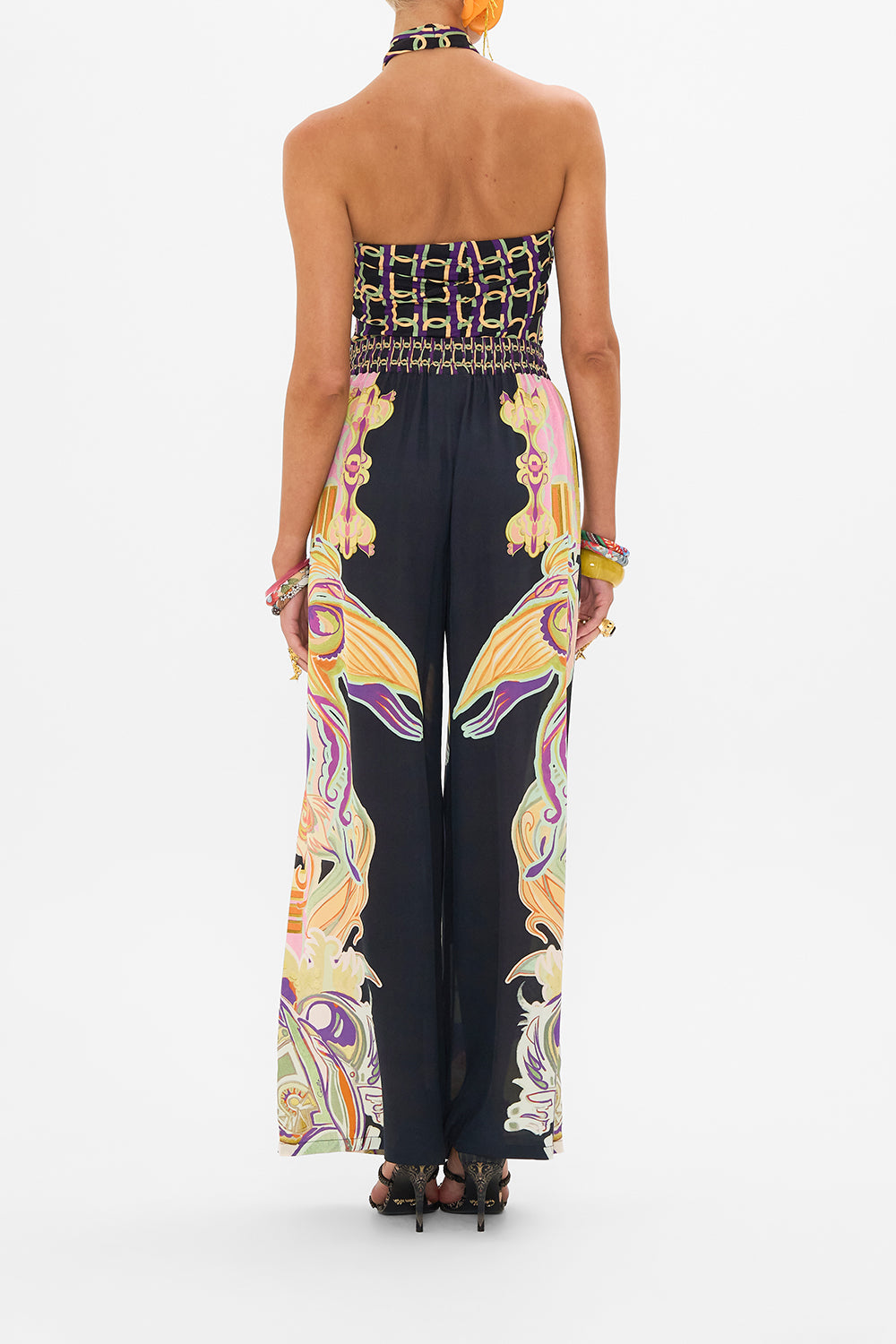 CAMILLA jerset top in Film Diva print