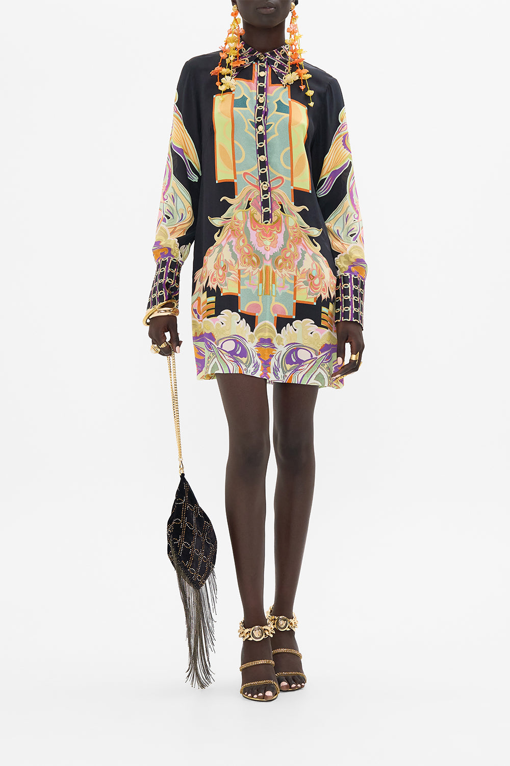 CAMILLA shirt dress in Club Cinemania print