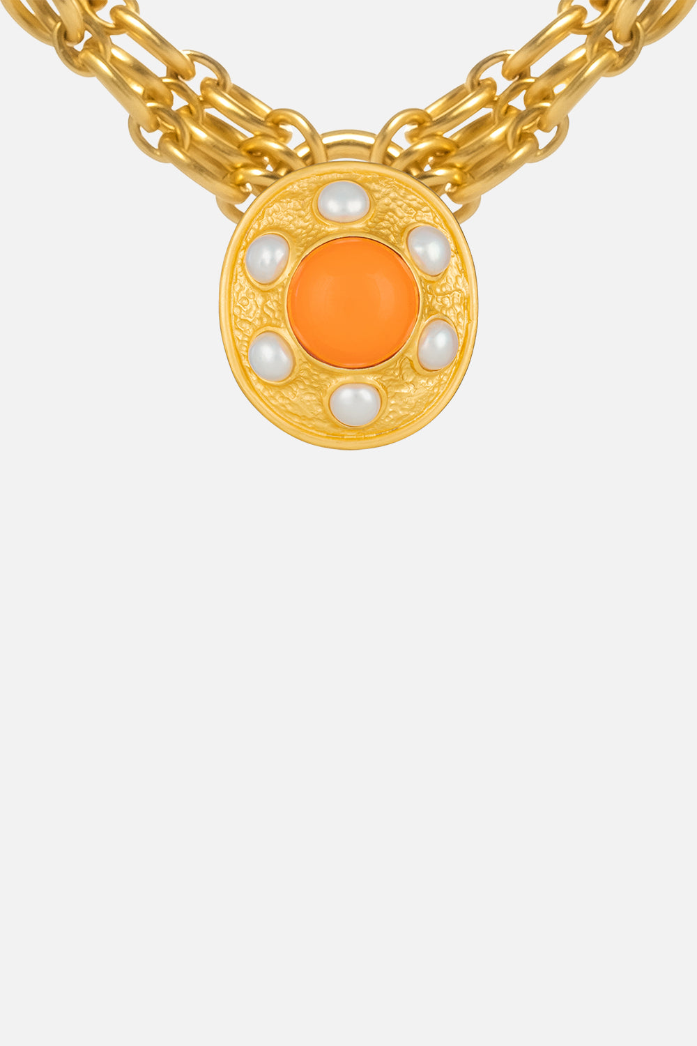 VIVIENNE ORANGE CORAL NECKLACE MULTI