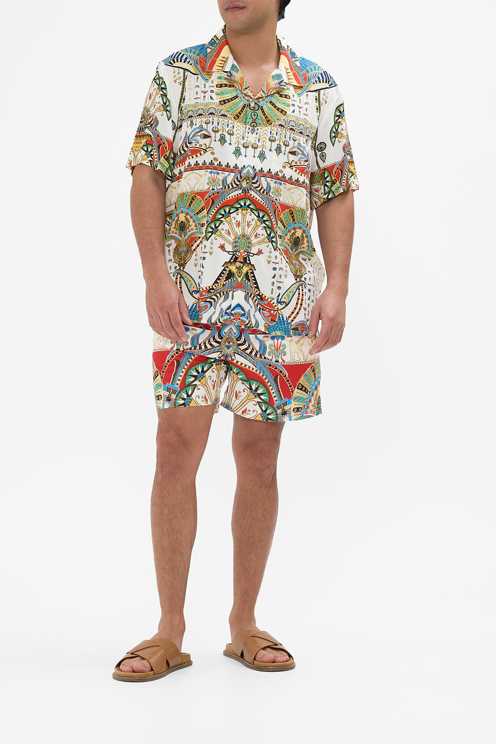 Hotel Franks By CAMILLA Short Sleeve Camp Collared Shirt in The Valley Of The Queens print.